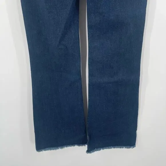 JUST USA Jeans Size 27 Slim Bootcut Dark Denim NWT Frayed Hem Cotton Stretch - Picture 12 of 13